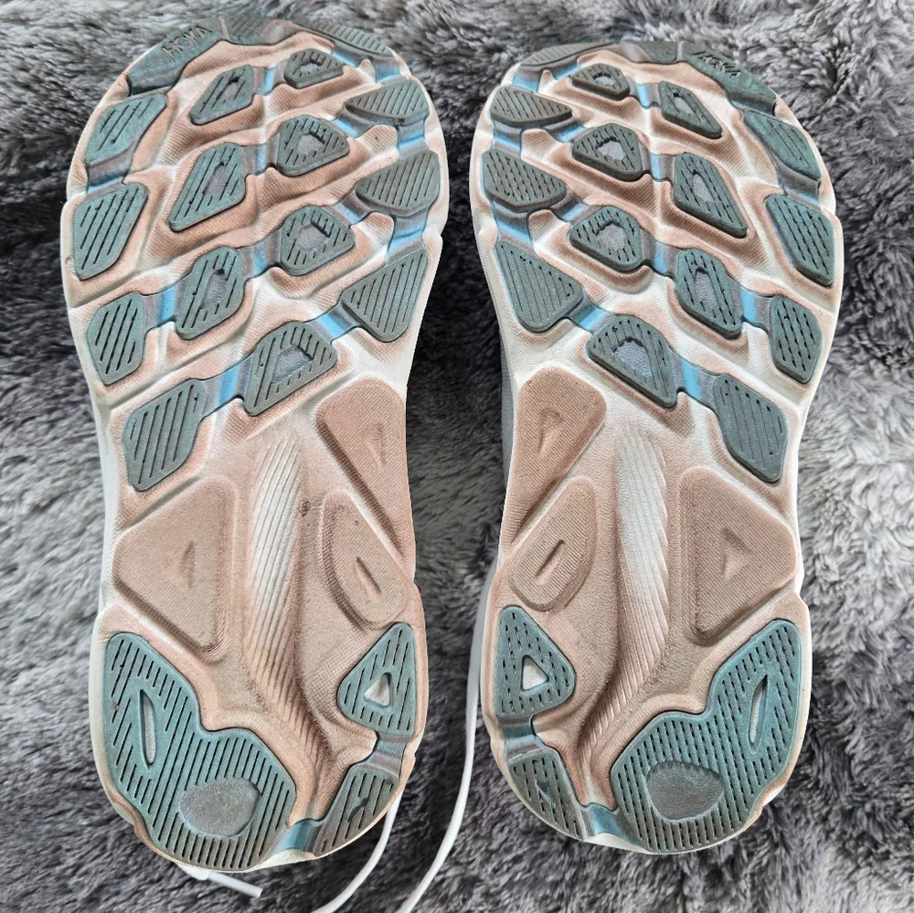 Hoka White and Blue Running Shoes - Picture 3 of 4